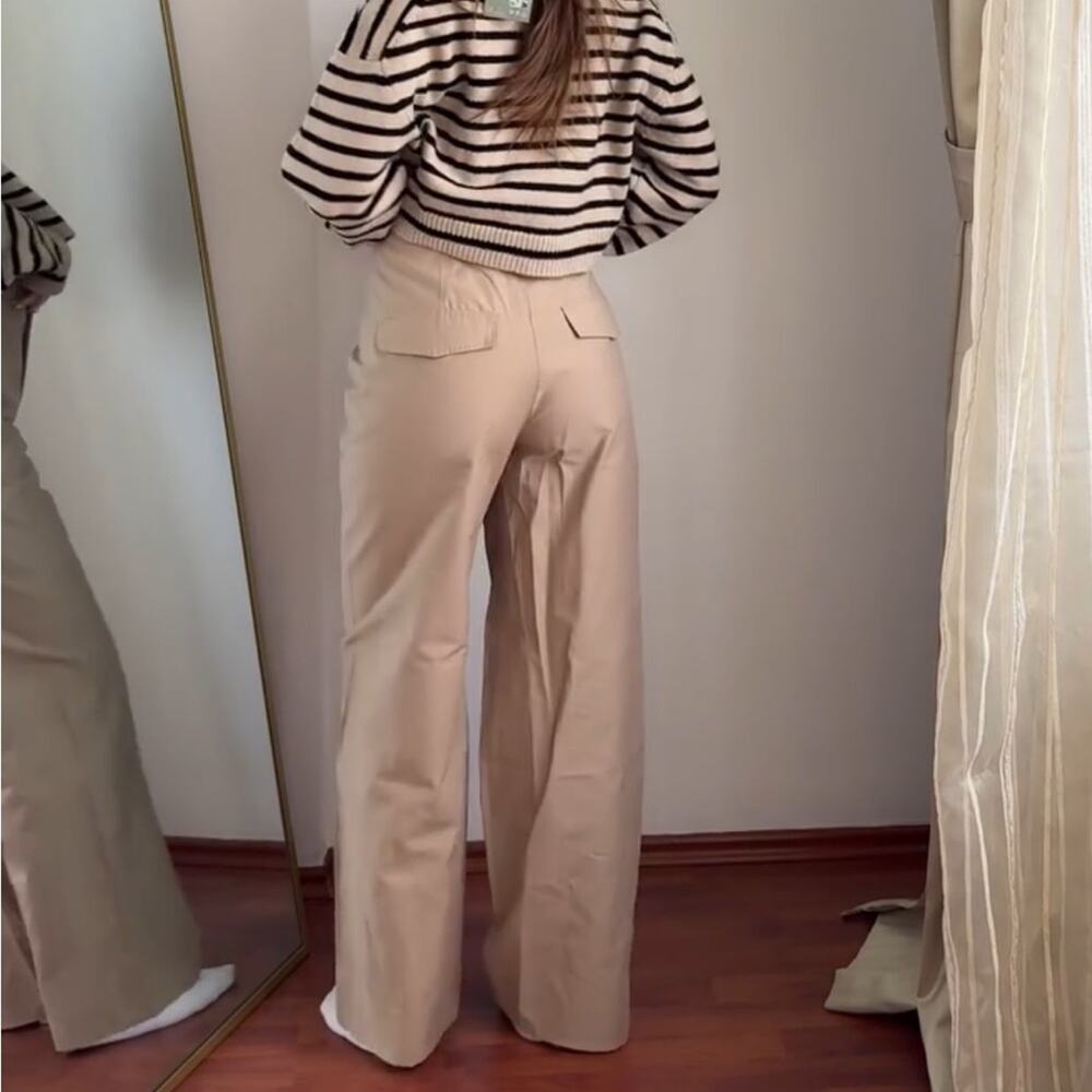 ZARA CULOTTES WITH TOPSTITCHING - Picture 6 of 14